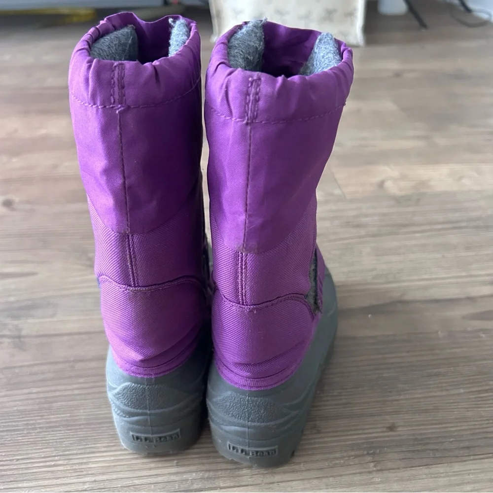 L.L.Bean Kids' girls Northwoods Boots in Bold Lilac waterproof Size 12